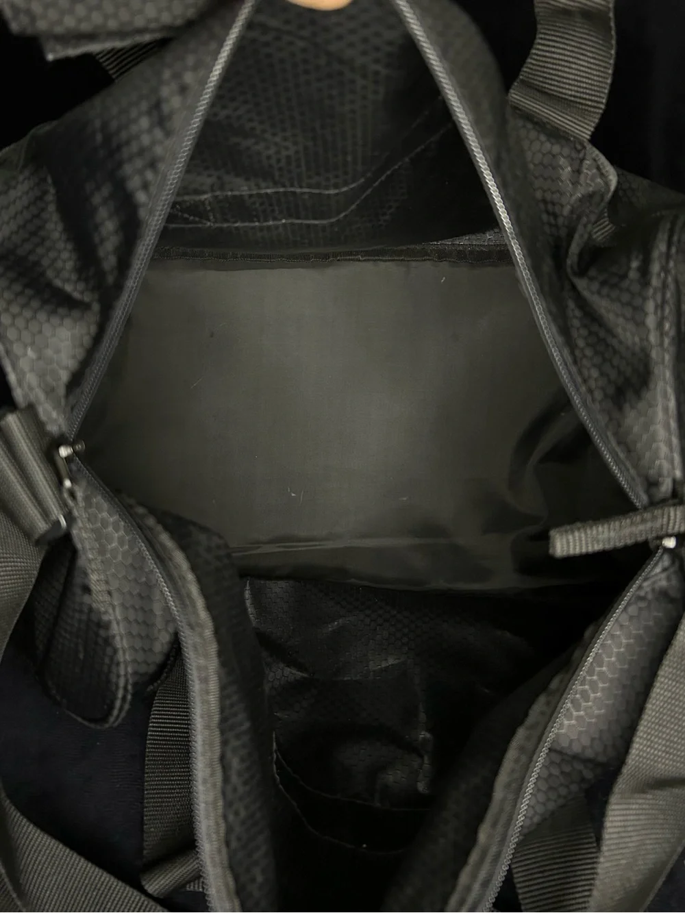 Reebok Black Duffel Bag with Metallic Rose Logo